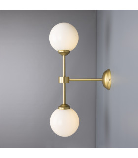 Yaounde Globe Wall Light Satin Brass-2
