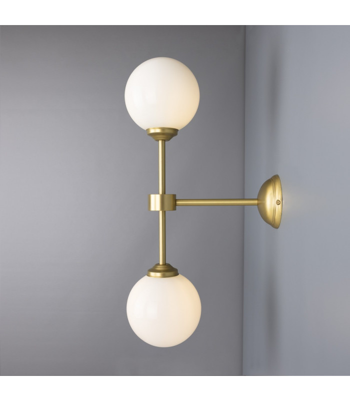 Yaounde Globe Wall Light Satin Brass-2