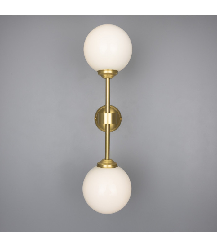 Yaounde Globe Wall Light Satin Brass-3