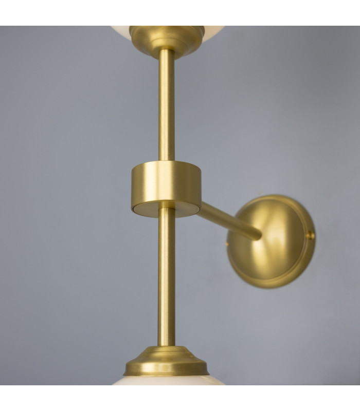 Yaounde Globe Wall Light Satin Brass-4