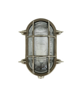 Ruben Outdoor Small Oval Bulkhead Antique Silver IP54-1