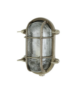 Ruben Outdoor Small Oval Bulkhead Antique Silver IP54-2
