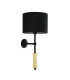 Gorey Wall Light Polished Brass Matt Black-1