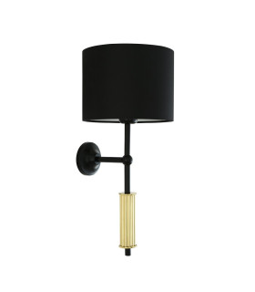 Gorey Wall Light Polished Brass Matt Black-1