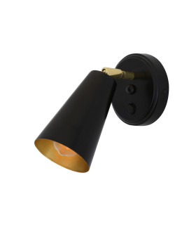 Cashel Wall Light Matt Black Brass Inner-1