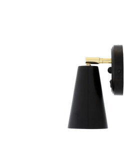 Cashel Wall Light Matt Black Brass Inner-2