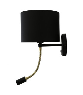 Longford Wall Light Matt Black Brass Arm-1