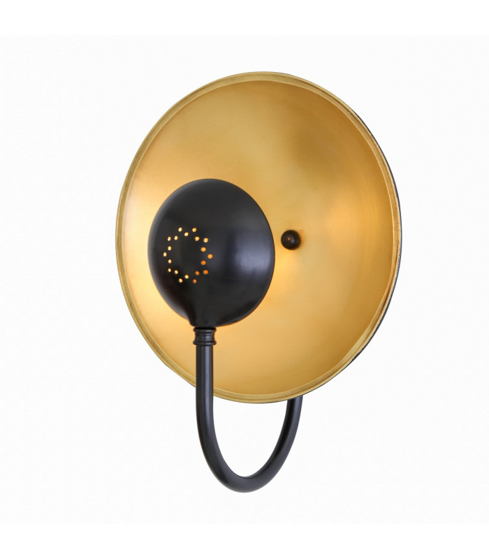 Orebro Wall Light Matt Black Satin Brass
