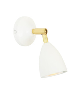 Lainio Wall Light Polished Brass White-2