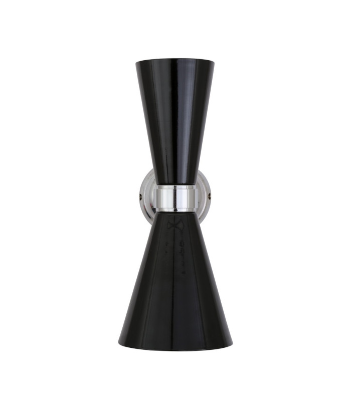 Cairo Wall Light Chrome Matt Black-3