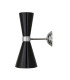 Cairo Wall Light Chrome Matt Black-4