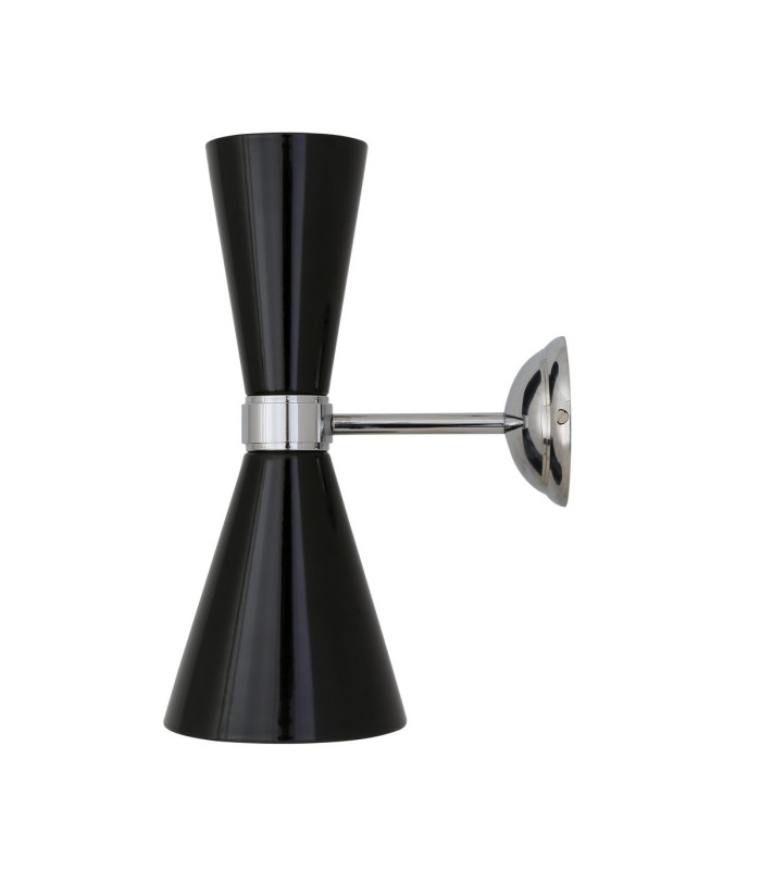Cairo Wall Light Chrome Matt Black-4