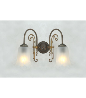 Medan Double Wall Light Antique Brass-1