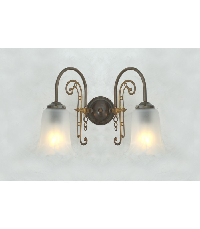 Medan Double Wall Light Antique Brass-1