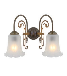 Medan Double Wall Light Antique Brass-2