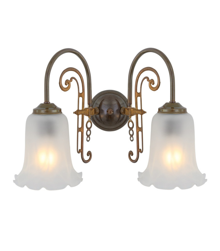 Medan Double Wall Light Antique Brass-2