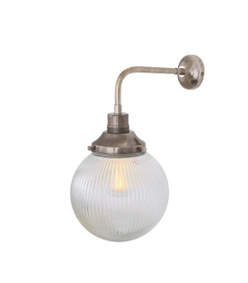 Stanley 20cm Globe Wall Light Antique Silver-1
