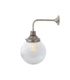 Stanley 20cm Globe Wall Light Antique Silver-2