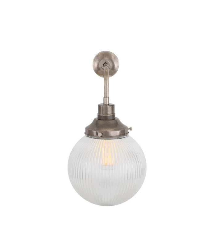 Stanley 20cm Globe Wall Light Antique Silver-3