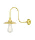 Reznor Outdoor Swan Neck Wall Light Polished Brass-2