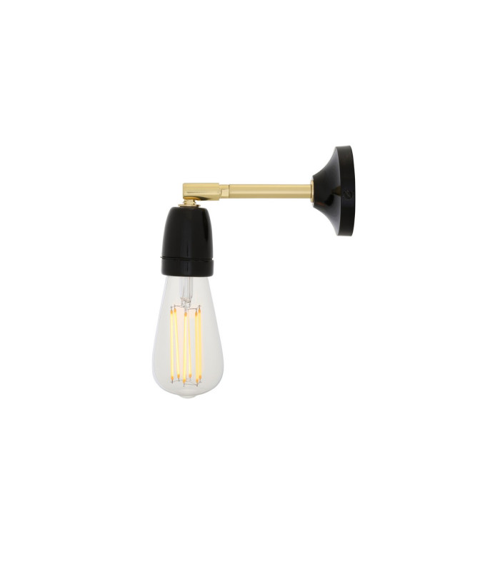 Cabra Wall Light Black & Brass-2