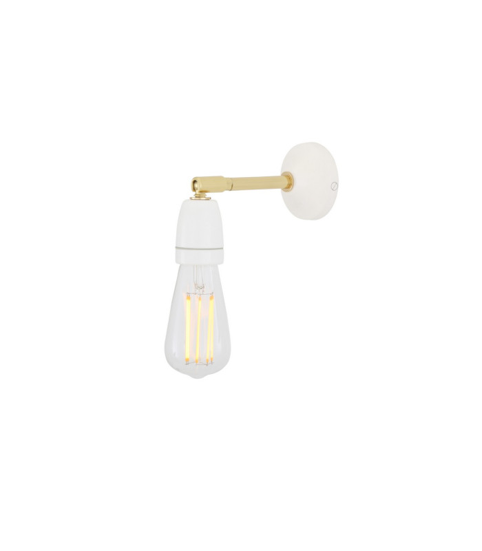 Cabra Wall Light White & Brass-1
