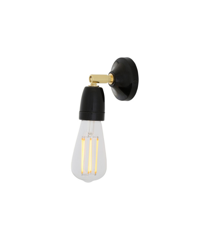 Caltra Wall Light Black & Brass-1
