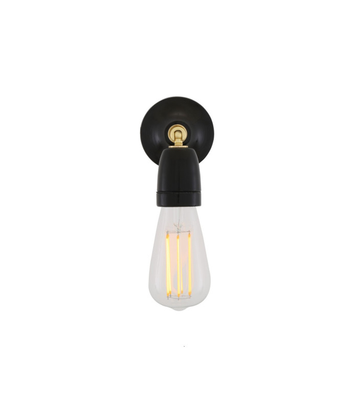 Caltra Wall Light Black & Brass-2
