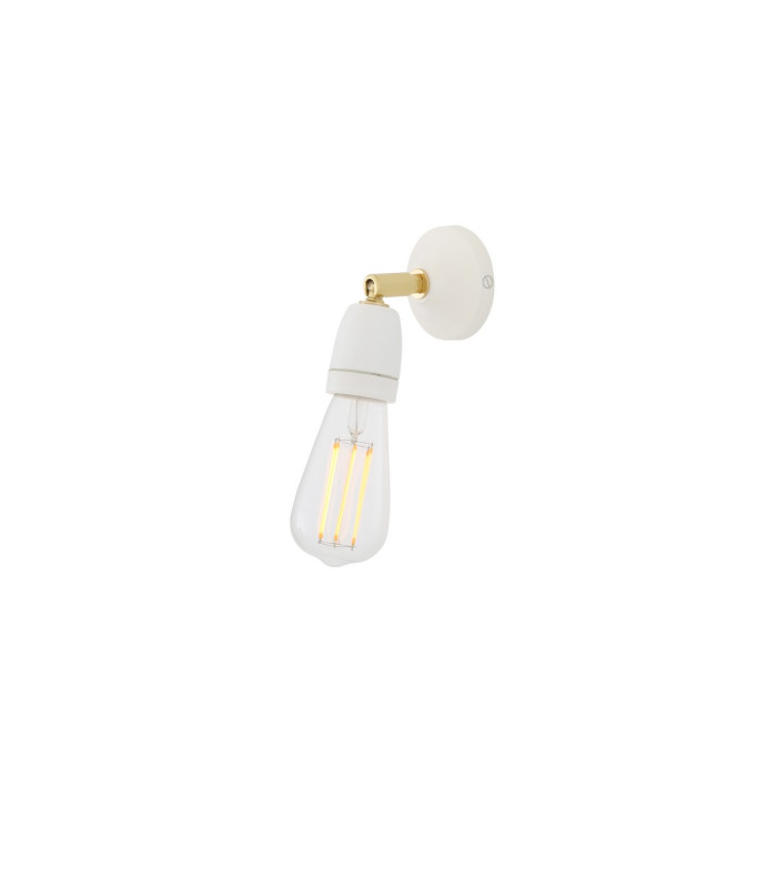 Caltra Wall Light White & Brass-1