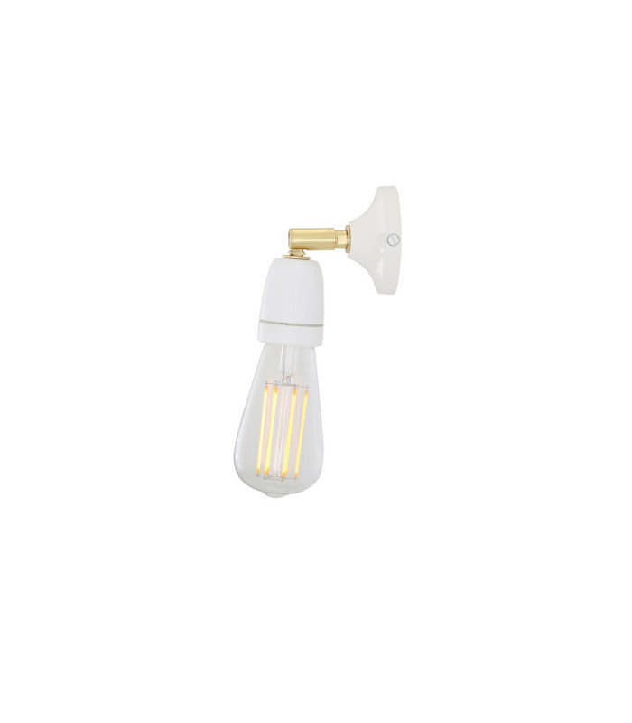 Caltra Wall Light White & Brass-2