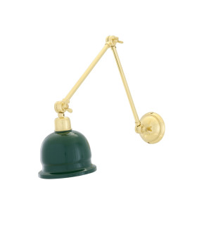 Nico Poster Light Polished Brass Racing Green Shade-1