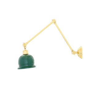 Nico Poster Light Polished Brass Racing Green Shade-2
