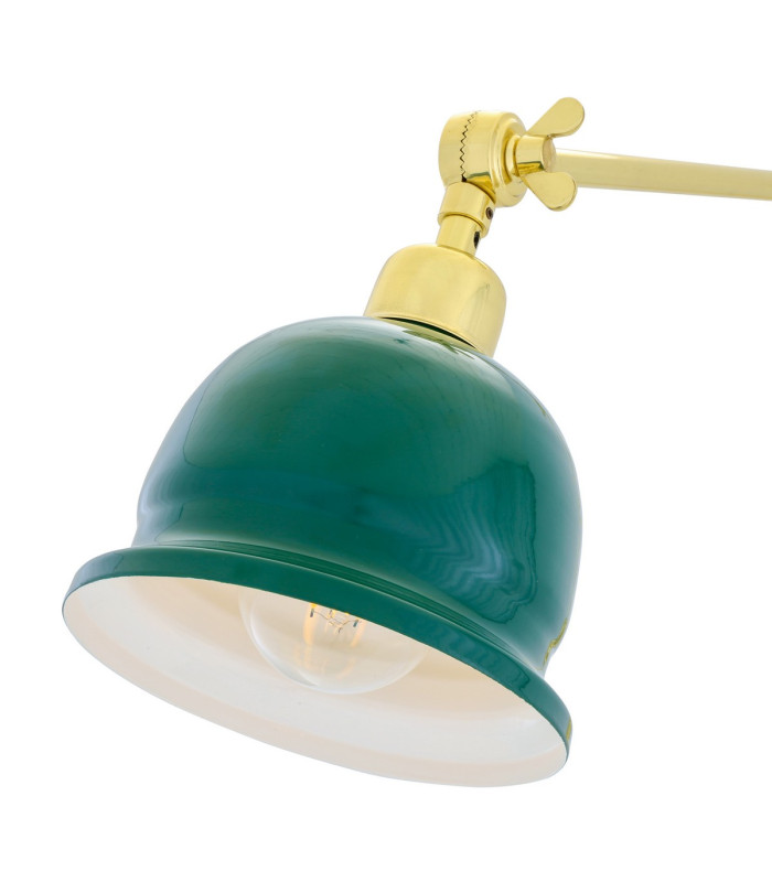 Nico Poster Light Polished Brass Racing Green Shade-4