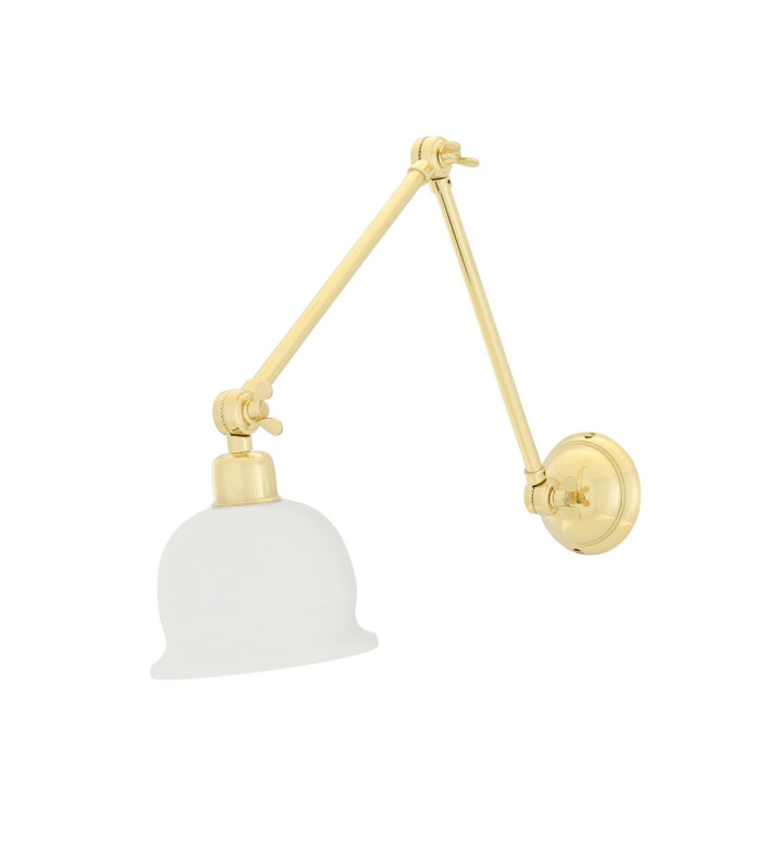 Nico Poster Light Polished Brass White Shade
