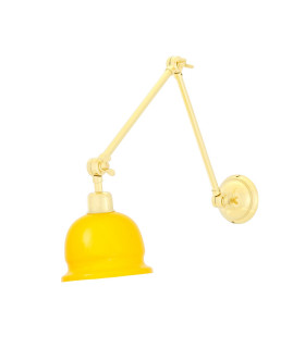 Nico Poster Light Polished Brass Yellow Shade