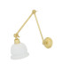 Nico Poster Light Satin Brass White Shade