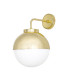 Florence Globe Wall Light Polished Brass Opal Glass-1