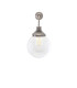 Bamako 20cm Globe Wall Light Antique Silver Clear Glass-2
