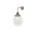 Bamako 20cm Globe Wall Light Antique Silver Clear Glass-3