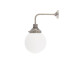 Bamako 20cm Globe Wall Light Antique Silver Opal Glass-3