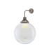 Bamako 30cm Globe Wall Light Antique Silver Clear Glass-1