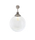 Bamako 30cm Globe Wall Light Antique Silver Clear Glass-2