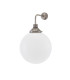 Bamako 30cm Globe Wall Light Antique Silver Opal Glass-1