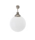 Bamako 30cm Globe Wall Light Antique Silver Opal Glass-2