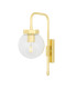 Auburn Globe Wall Light Polished Brass Clear Glass-1