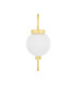 Auburn Globe Wall Light Polished Brass Opal Glass-2