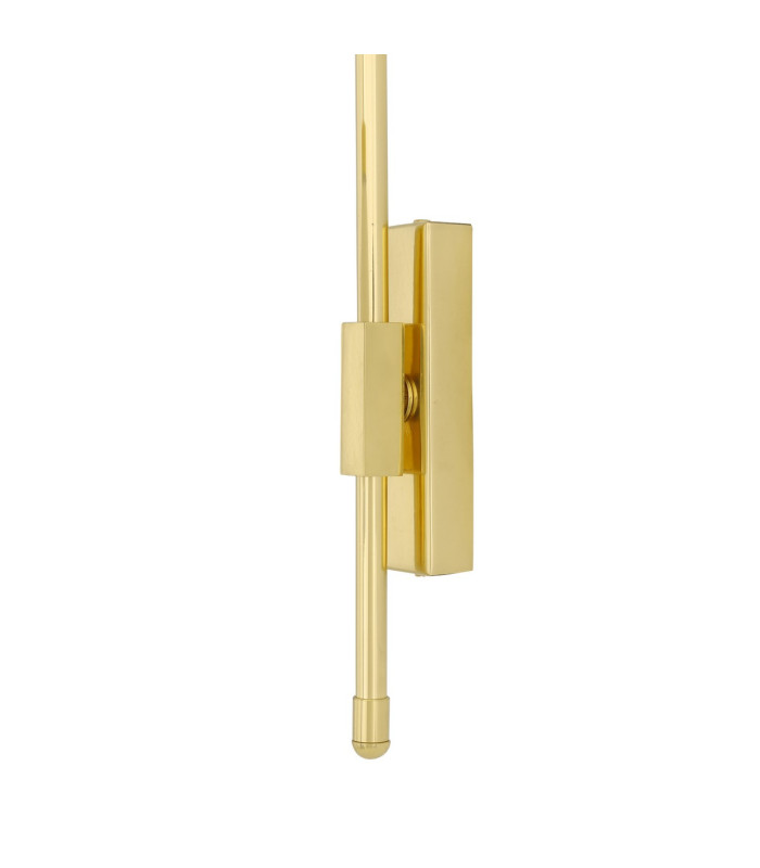 Auburn Globe Wall Light Polished Brass Opal Glass-4