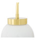 Auburn Globe Wall Light Polished Brass Opal Glass-5