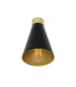 Preston Wall Light Matt Black and Polished Brass-3