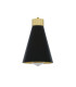 Preston Wall Light Matt Black and Polished Brass-4